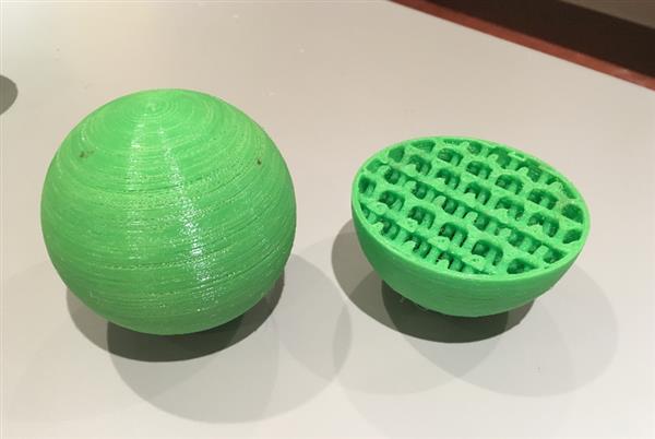 创客借助柔性3d打印材料打印弹力球